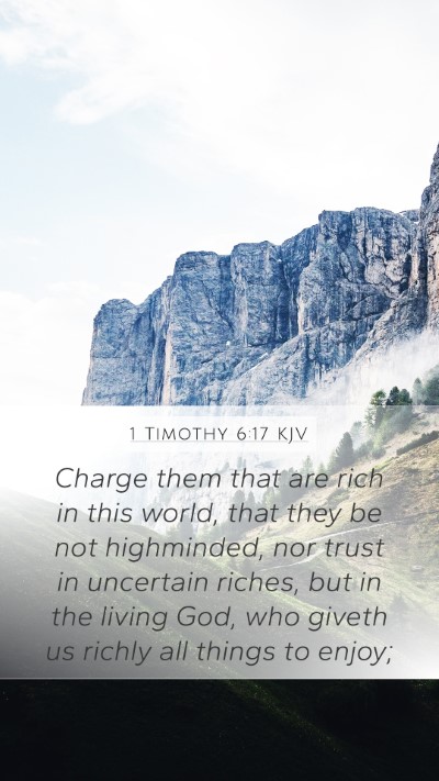 1 Timothy 6:17 KJV Bible Verse Image