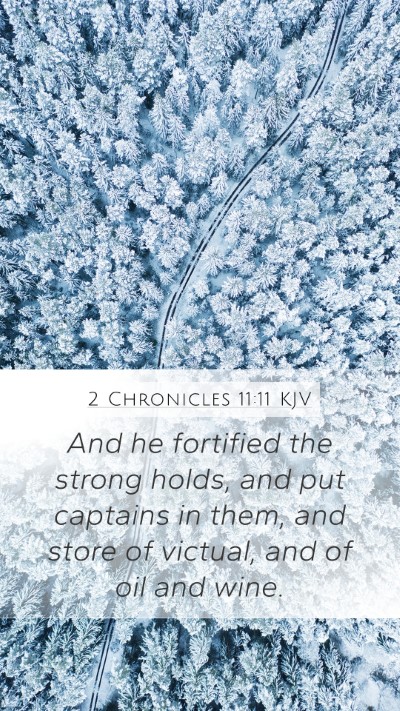 2 Chronicles 11:11 KJV Bible Verse Image