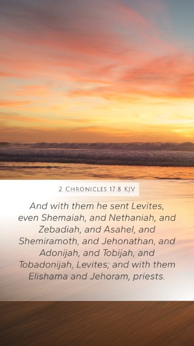 2 Chronicles 17:8 KJV Bible Verse Image