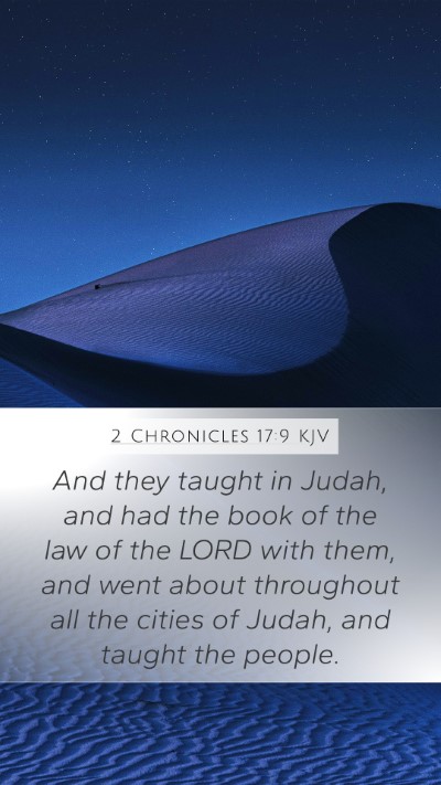 2 Chronicles 17:9 KJV Bible Verse Image