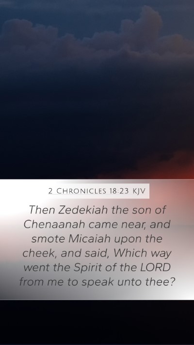2 Chronicles 18:23 KJV Bible Verse Image