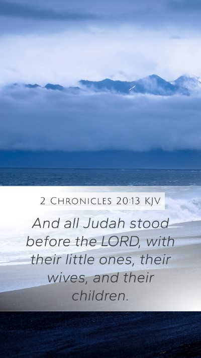 2 Chronicles 20:13 KJV Bible Verse Image