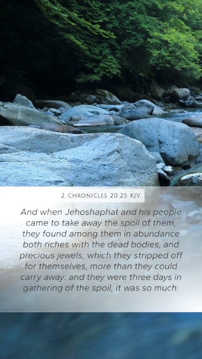 2 Chronicles 20:25 KJV Bible Verse Image