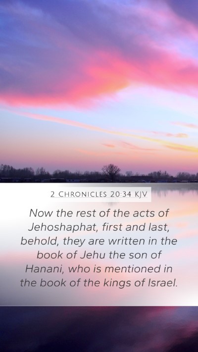 2 Chronicles 20:34 KJV Bible Verse Image
