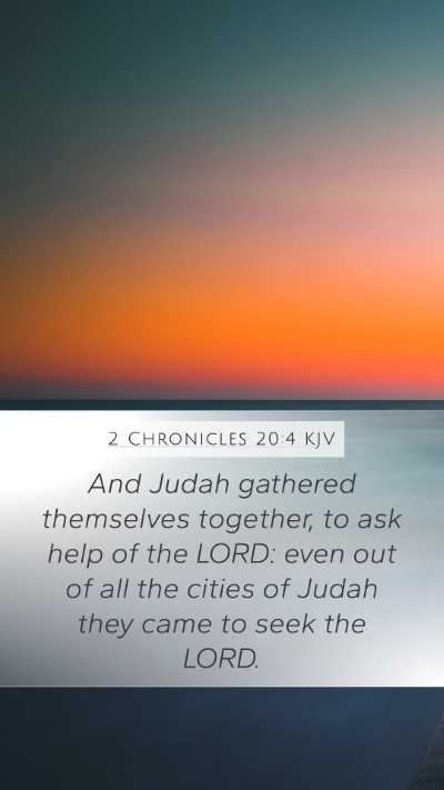 2 Chronicles 20:4 KJV Bible Verse Image