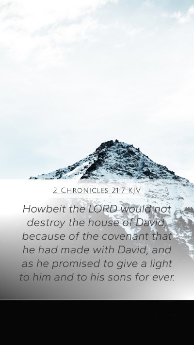 2 Chronicles 21:7 KJV Bible Verse Image