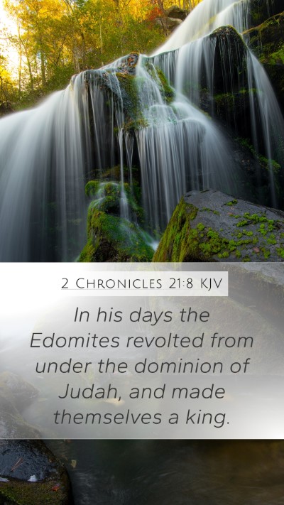 2 Chronicles 21:8 KJV Bible Verse Image