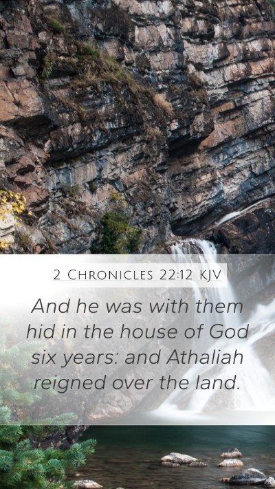 2 Chronicles 22:12 KJV Bible Verse Image
