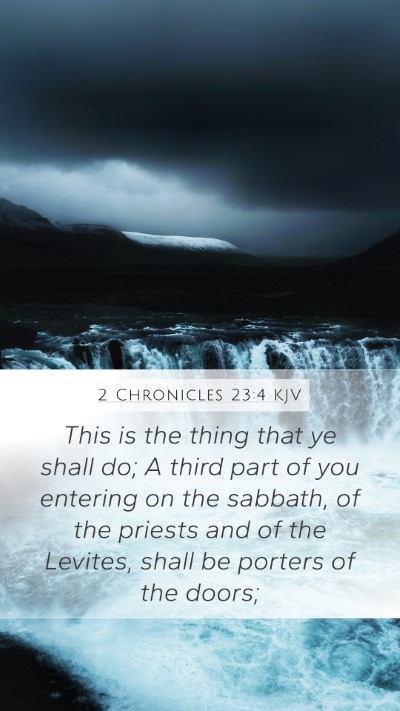 2 Chronicles 23:4 KJV Bible Verse Image
