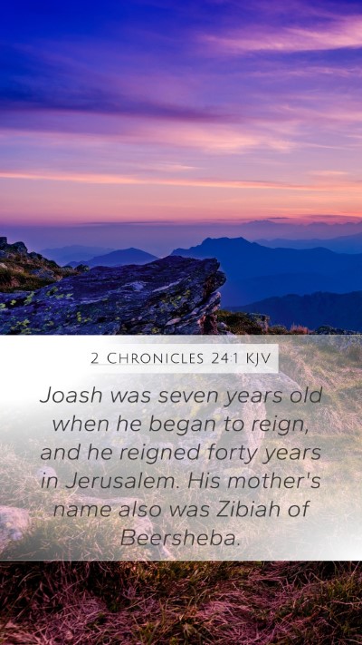 2 Chronicles 24:1 KJV Bible Verse Image