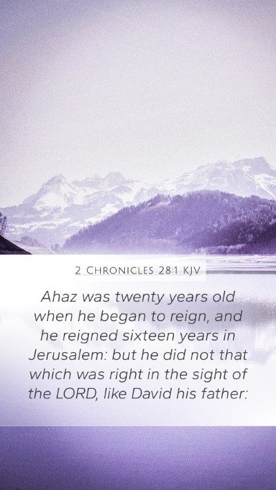 2 Chronicles 28:1 KJV Bible Verse Image