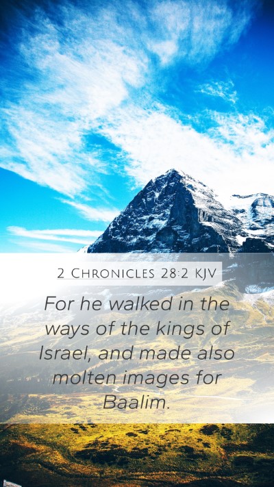 2 Chronicles 28:2 KJV Bible Verse Image