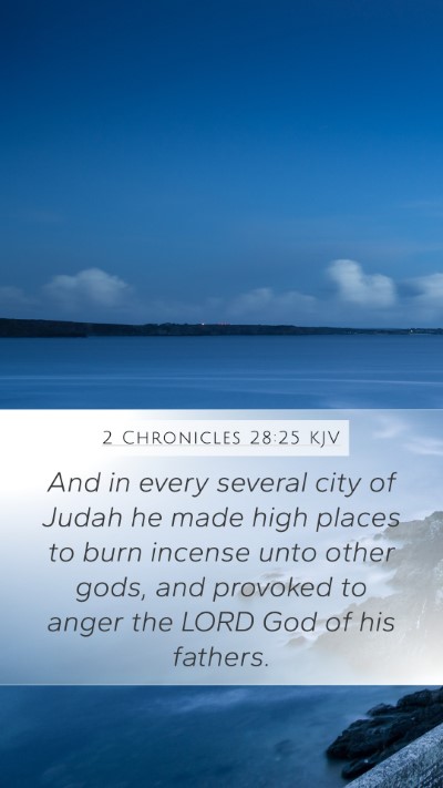 2 Chronicles 28:25 KJV Bible Verse Image