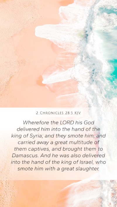 2 Chronicles 28:5 KJV Bible Verse Image