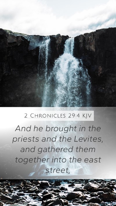 2 Chronicles 29:4 KJV Bible Verse Image