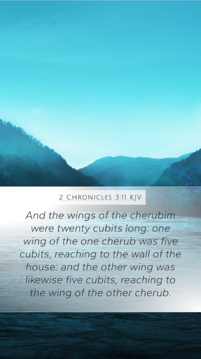 2 Chronicles 3:11 KJV Bible Verse Image