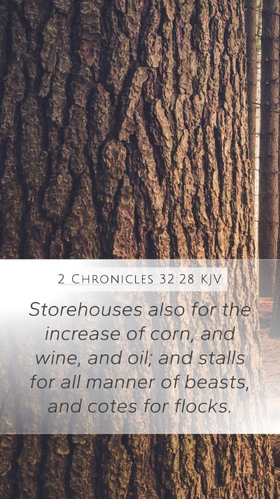2 Chronicles 32:28 KJV Bible Verse Image