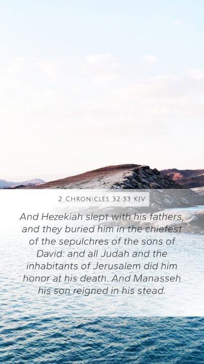 2 Chronicles 32:33 KJV Bible Verse Image