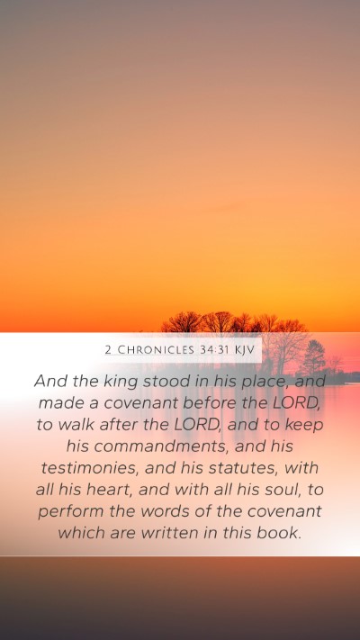2 Chronicles 34:31 KJV Bible Verse Image