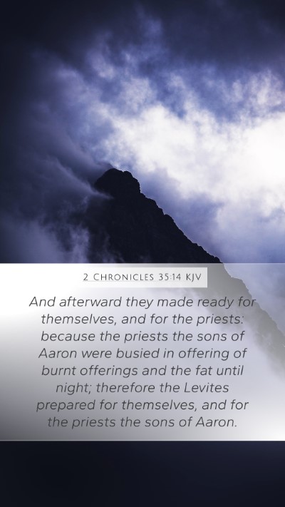 2 Chronicles 35:14 KJV Bible Verse Image