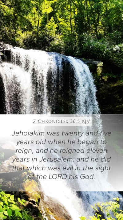 2 Chronicles 36:5 KJV Bible Verse Image