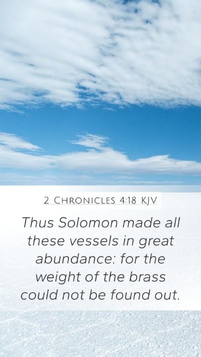 2 Chronicles 4:18 KJV Bible Verse Image