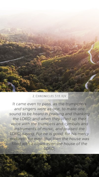 2 Chronicles 5:13 KJV Bible Verse Image