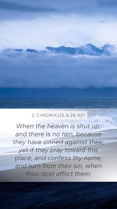 2 Chronicles 6:26 KJV Bible Verse Image