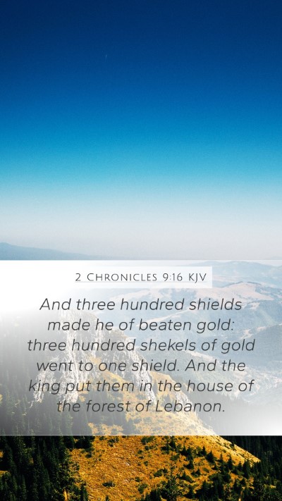 2 Chronicles 9:16 KJV Bible Verse Image