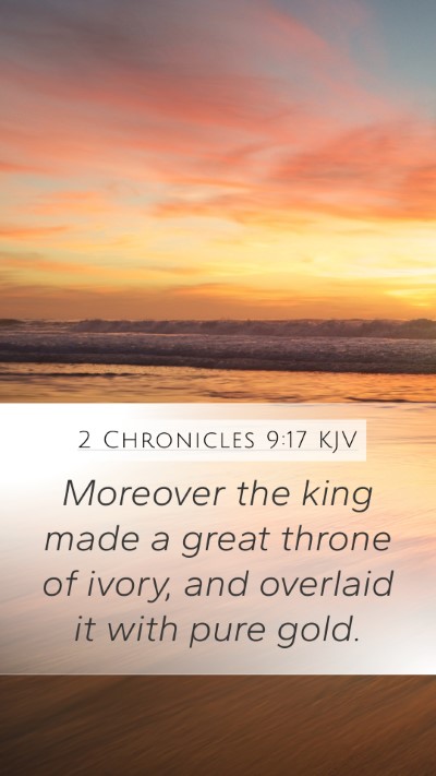 2 Chronicles 9:17 KJV Bible Verse Image