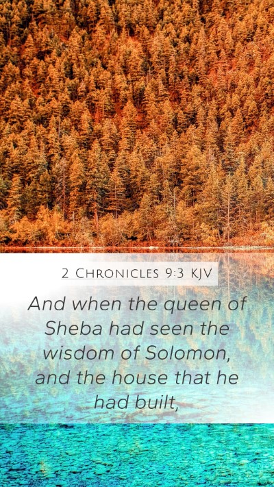 2 Chronicles 9:3 KJV Bible Verse Image
