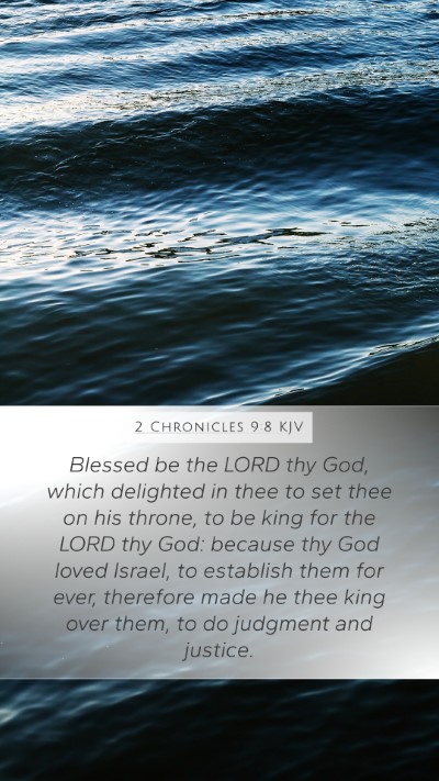 2 Chronicles 9:8 KJV Bible Verse Image