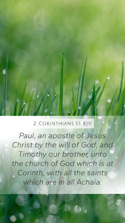 2 Corinthians 1:1 KJV Bible Verse Image