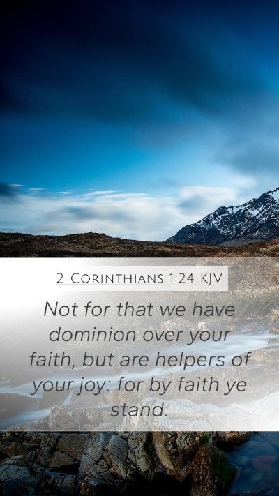 2 Corinthians 1:24 KJV Bible Verse Image