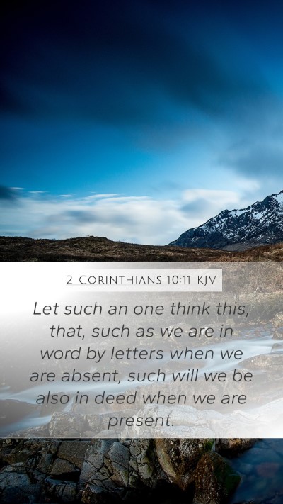 2 Corinthians 10:11 KJV Bible Verse Image