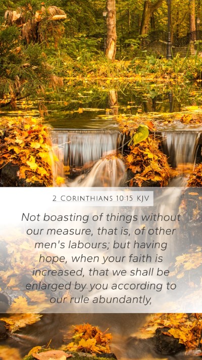 2 Corinthians 10:15 KJV Bible Verse Image