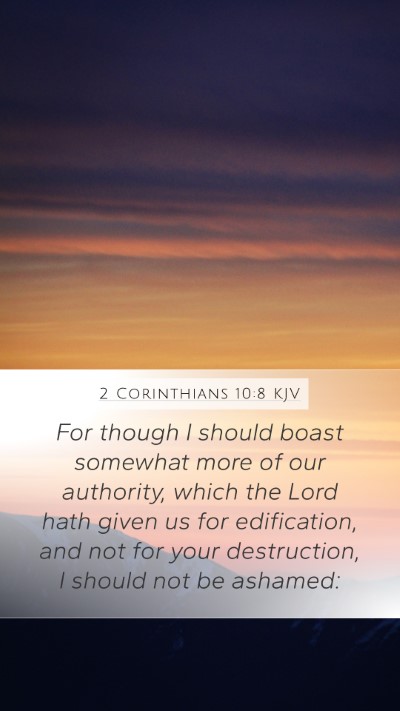 2 Corinthians 10:8 KJV Bible Verse Image