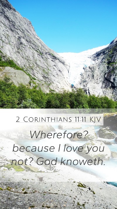 2 Corinthians 11:11 KJV Bible Verse Image