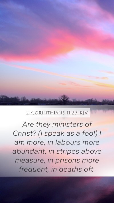 2 Corinthians 11:23 KJV Bible Verse Image