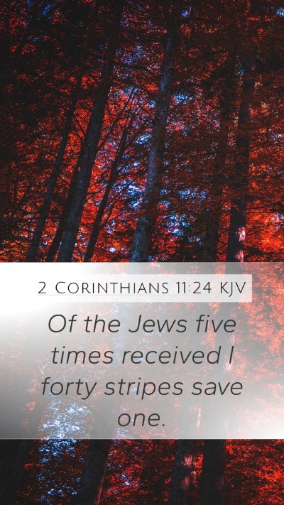 2 Corinthians 11:24 KJV Bible Verse Image