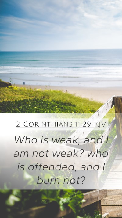 2 Corinthians 11:29 KJV Bible Verse Image