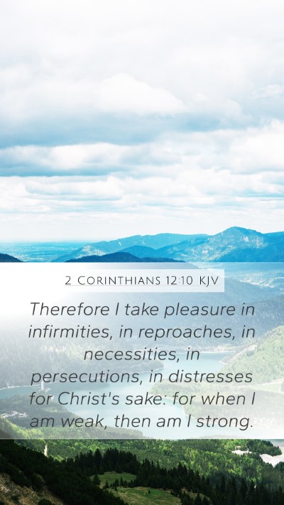 2 Corinthians 12:10 KJV Bible Verse Image
