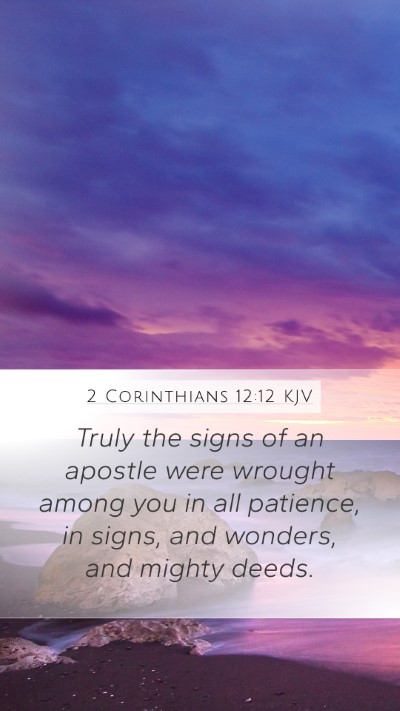 2 Corinthians 12:12 KJV Bible Verse Image