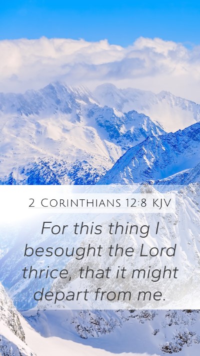 2 Corinthians 12:8 KJV Bible Verse Image