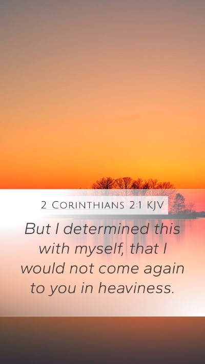 2 Corinthians 2:1 KJV Bible Verse Image