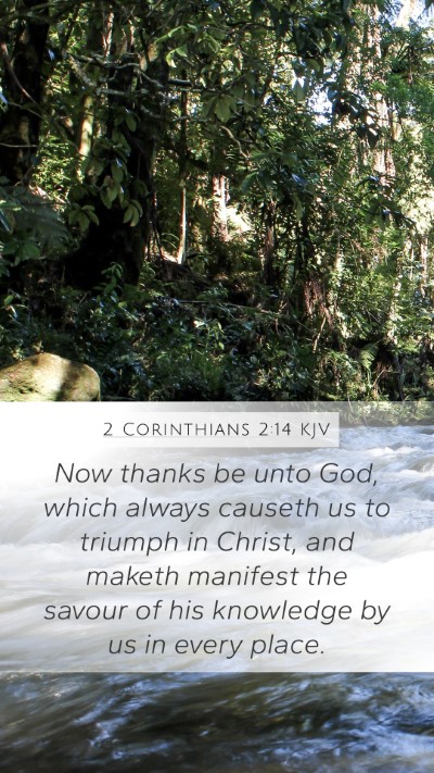 2 Corinthians 2:14 KJV Bible Verse Image