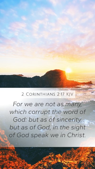 2 Corinthians 2:17 KJV Bible Verse Image