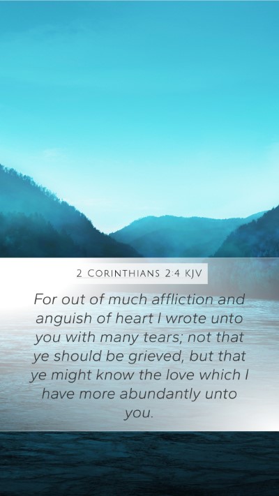 2 Corinthians 2:4 KJV Bible Verse Image