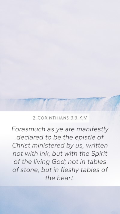 2 Corinthians 3:3 KJV Bible Verse Image