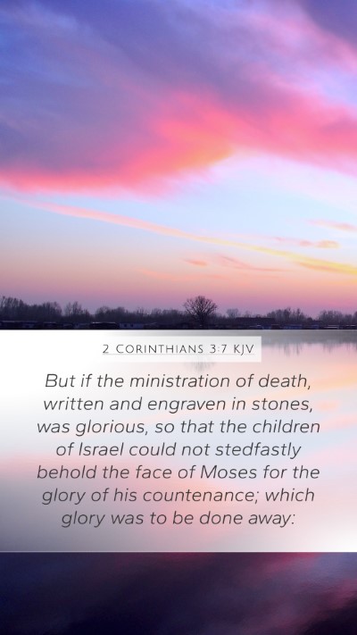 2 Corinthians 3:7 KJV Bible Verse Image